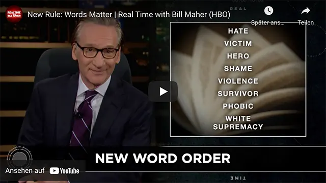 New Rule: Words Matter