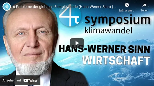 6 Probleme der globalen Energiewende (Hans-Werner Sinn) | 4pi-Klima-Symposium